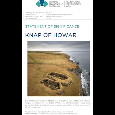 Front cover of Knap of Howar Statement of Significance