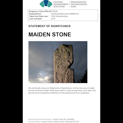 Front cover of Maiden Stone Statement of Significance