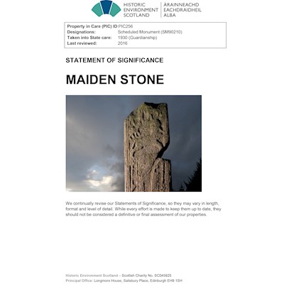 Front cover of Maiden Stone Statement of Significance