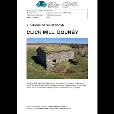 Front cover of Click Mill Statement of Significance
