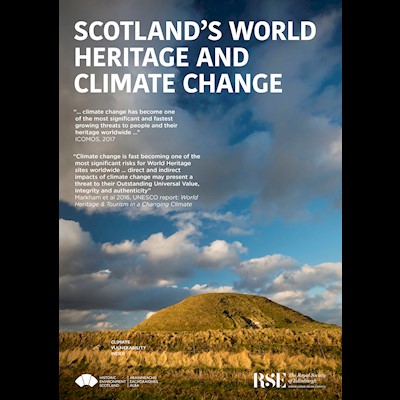 Front cover of Scotland's World Heritage and Climate Change: Climate Vulnerability Index overview