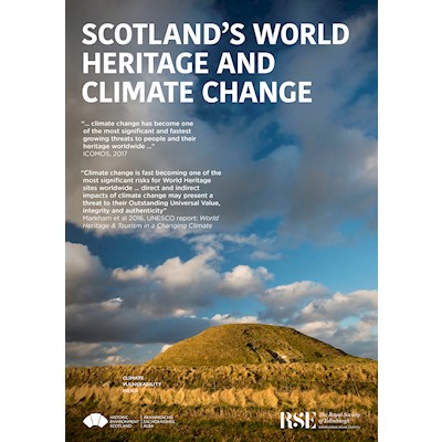 Front cover of Scotland's World Heritage and Climate Change: Climate Vulnerability Index overview