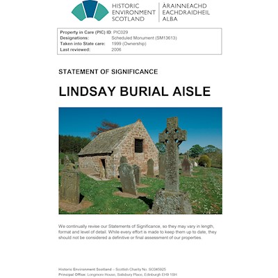 Front cover of Lindsay Burial Aisle Statement of Significance