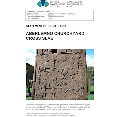 Front cover of Aberlemno Churchyard Cross Slab statement of significance