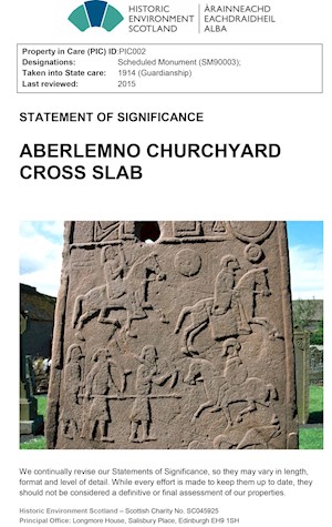 Front cover of Aberlemno Churchyard Cross Slab statement of significance