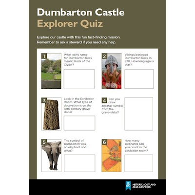 cover of the dumbarton castle explorer quiz