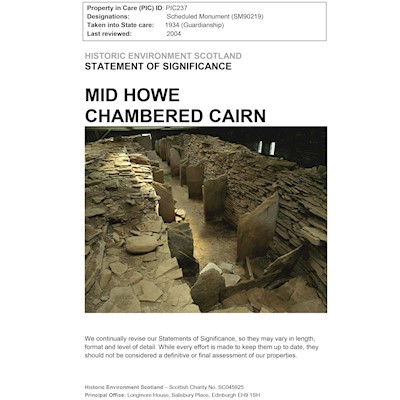 Front cover of Midhowe Chambered Cairn Statement of Significance