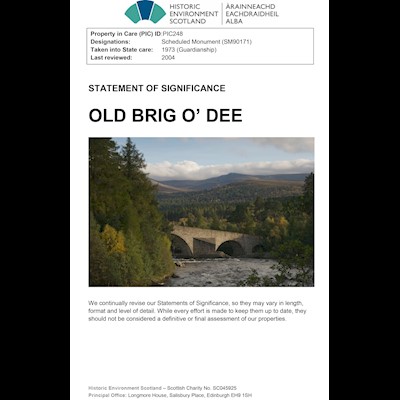 Front cover of Old Brig O' Dee Statement of Significance