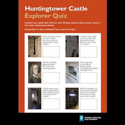 cover of huntingtower castle explorer quiz