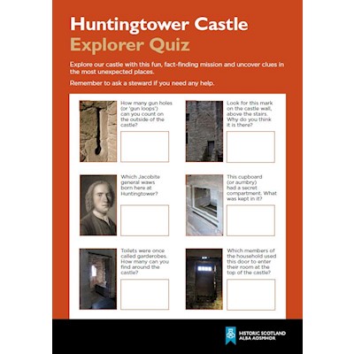 cover of huntingtower castle explorer quiz